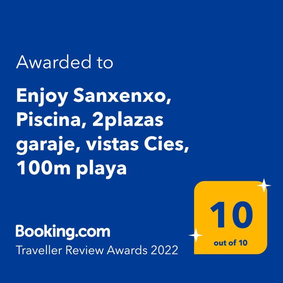 Enjoy Sanxenxo,200M Playa, Balcon Vistas Cies, Piscina & Terraza Azotea,2 Plazas Garaje, 2 Banos, Muy Luminoso, Muy Tranquilo,Muy Equipado, Centrico Exterior foto